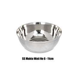 Stainless Steel Mukta Wati No 6 (11cm)-12pc