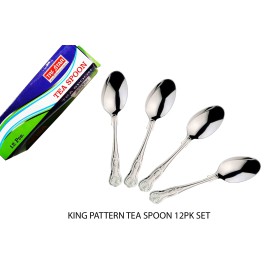 King Pattern Tea Spoon 12pk Set