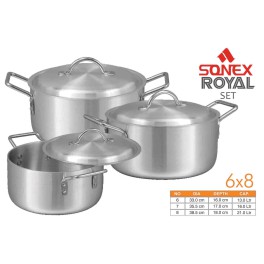 Sonex Aluminum Big Cooking Pots whole set from Size 7 to 10 
