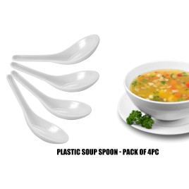 14cm Melamine Soup Spoon 4pc Set