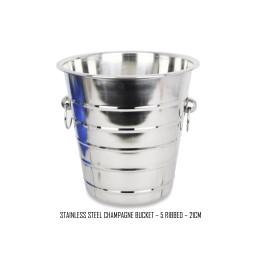 SS Champagne Bucket-  5 RIBBED 