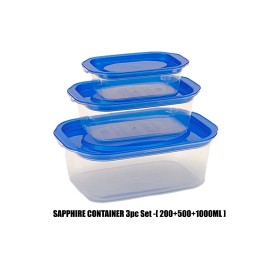 Sapphire Container 3pc Set- 200+500+1000ml